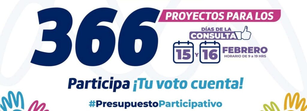 Recuerda que estos son los 366 proyectos del Presupuesto Participativo 2025: Municipio