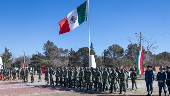 Celebran el 112° aniversario del Ejército Mexicano, en Cuauhtémoc