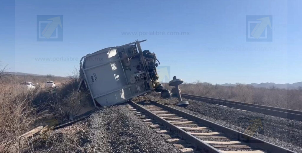 Se descarrila tren en tramo San Judas a Delicias; transportaba maíz y trigo