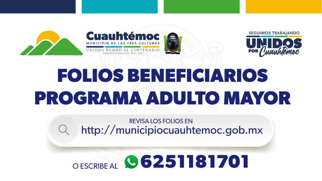 Folios beneficiarios adulto mayor 25