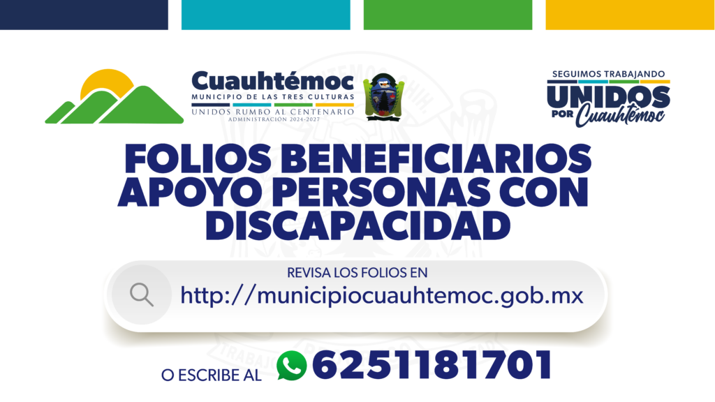 Folios Beneficiarios discapacidad 2025