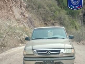 Recupera AEI camioneta con reporte de robo en Guachochi