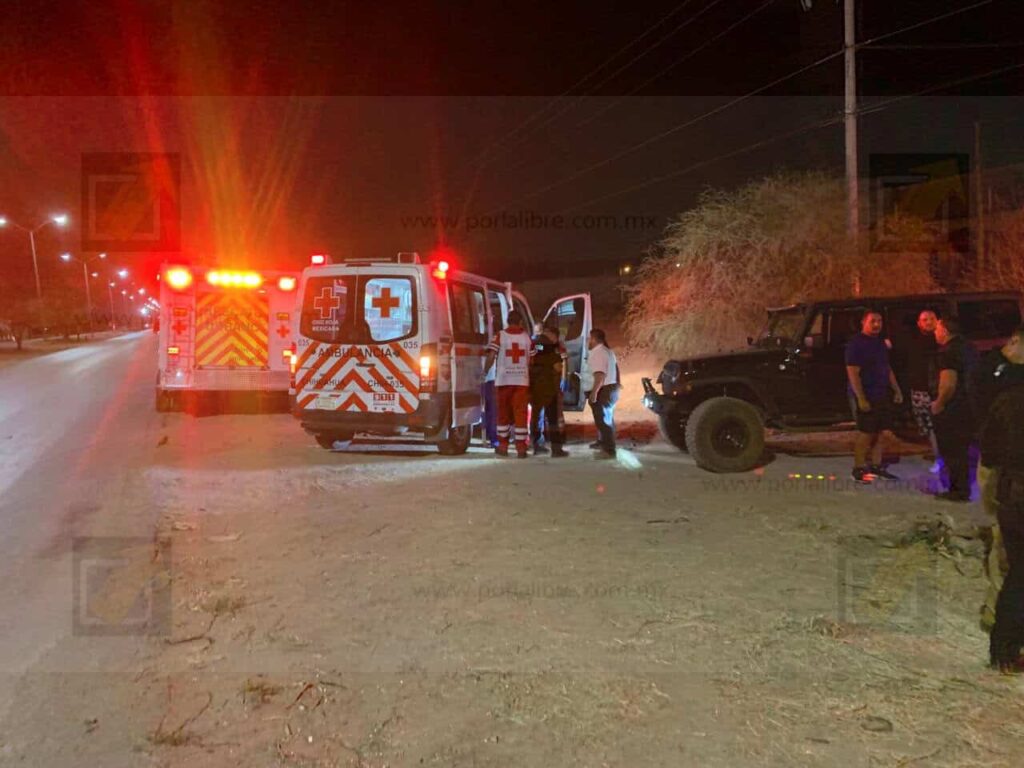 Volcadura de vehículo tipo RZR deja tres jóvenes lesionados en carretera Aldama-Chihuahua