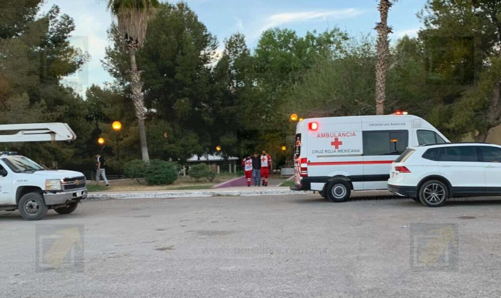 Trabajador sufre caída mientras realizaba mantenimiento en parque