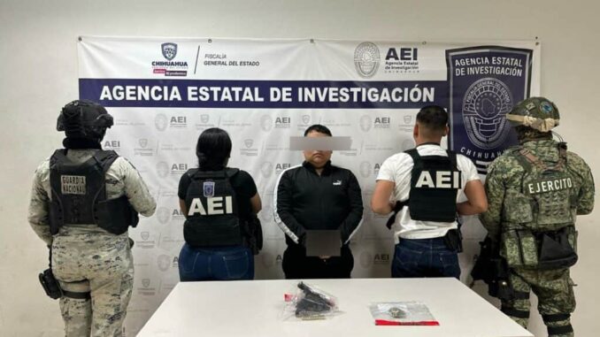Detiene AEI a sujeto en posesión de arma de fuego y marihuana en Cd. Juárez