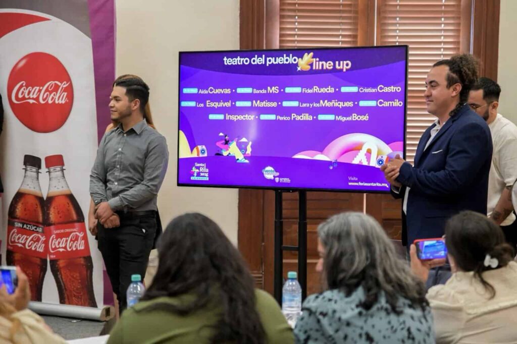 Presentan cartelera del Teatro del Pueblo de la Feria Santa Rita 2025