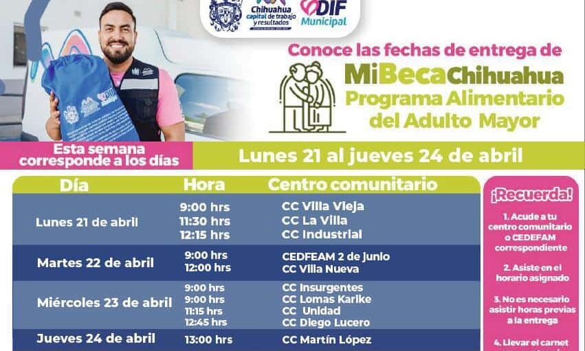 Que no se te pase, asiste por tu apoyo alimentario PAAM