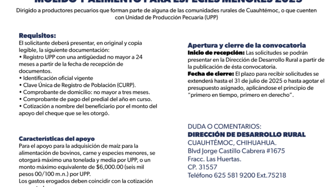 Programa adquisición de maíz 2025