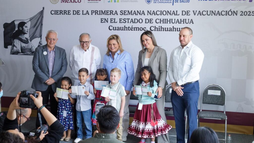 En Cuauhtémoc, realizan el cierre de la Primera Semana Nacional de Vacunación 2025