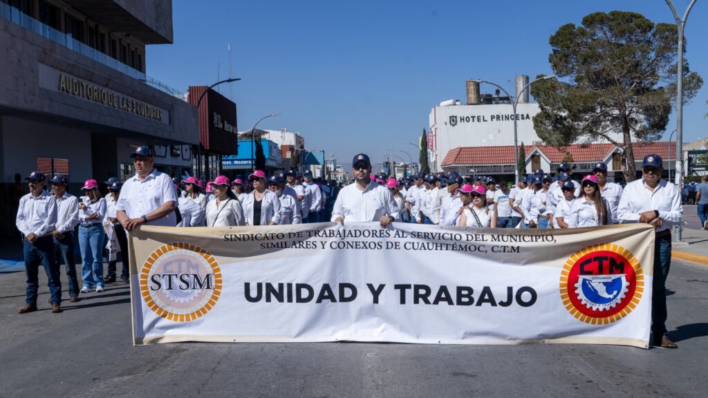 Conmemoran el 139° aniversario Día del Trabajo, en Cuauhtémoc