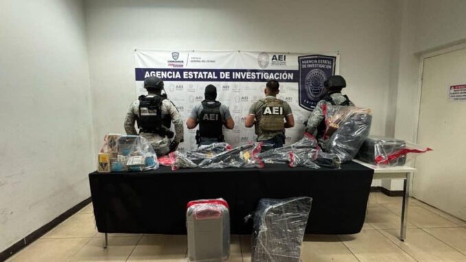 Asegura COE más de 20 kilos de droga, mil 393 cartuchos, una granada y cinco armas de fuego en Cd. Juárez