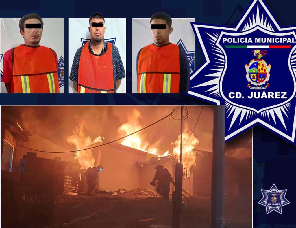 Arrestan a 3 hombres por incendiar viviendas