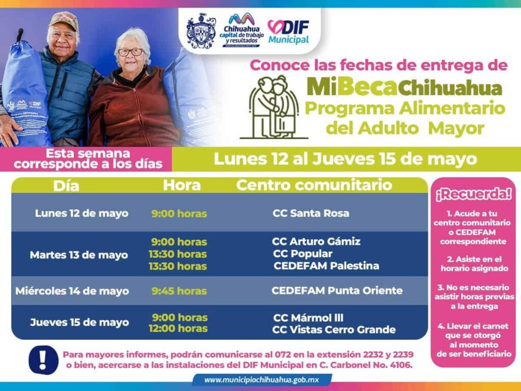 Del 12 al 15 de mayo podrás acudir a tu centro comunitario