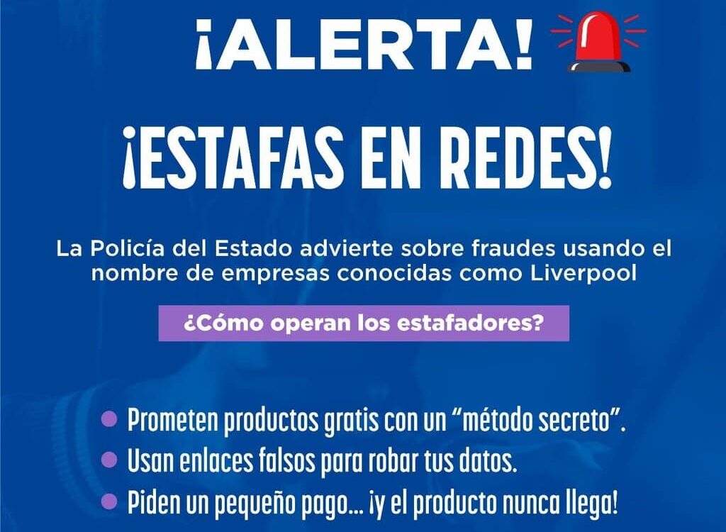 Alerta Policía del Estado sobre nueva modalidad de estafa en redes sociales