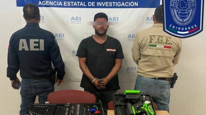 Detenido en flagrancia por robo de herramienta