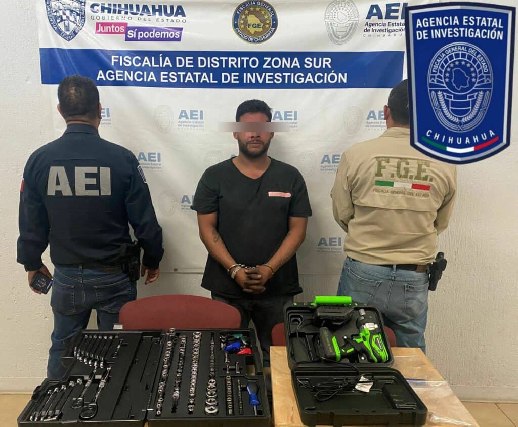 Detenido en flagrancia por robo de herramienta