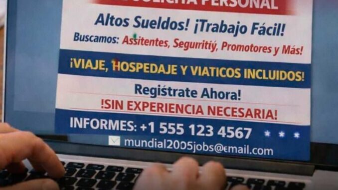 Alerta por falsas ofertas de empleo ligadas al Mundial 2026