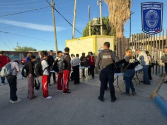 Mantienen AEI y SSPE operativo en escuela de Nuevo Casas Grandes por amenaza