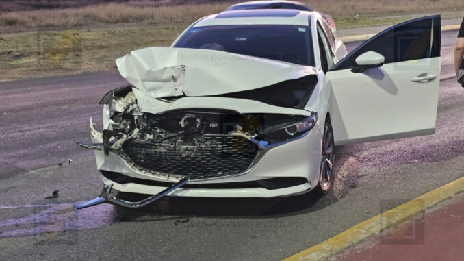 Exceso de velocidad provoca choque alcance en el Juventud