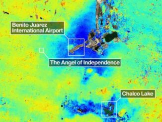 Nuevo satélite de la NASA revela en tiempo real el hundimiento de la Ciudad de México