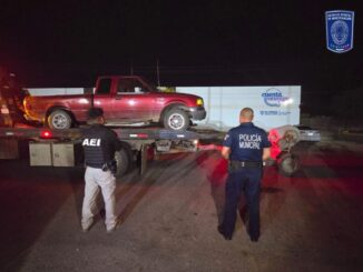 Aseguran AEI y SPM en cateo una pick up y revolvedora reportadas robadas