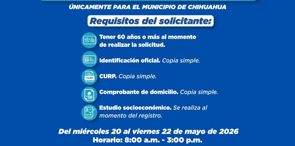 Arranca recepción de solicitudes de apoyo en especie para personas mayores