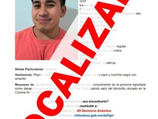 Localiza FDZC a masculino con reporte de ausencia en la ciudad de Chihuahua