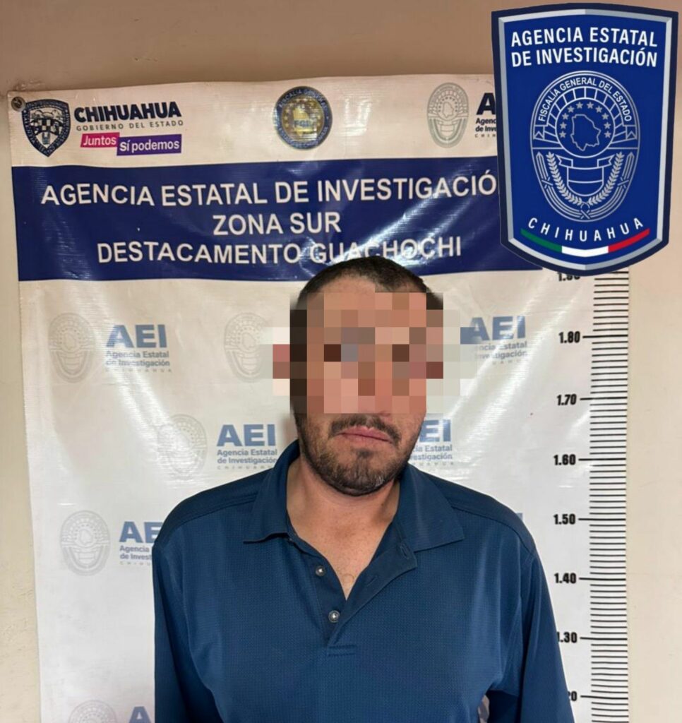 Detiene AEI Zona Sur a imputado por violencia familiar en Guachochi