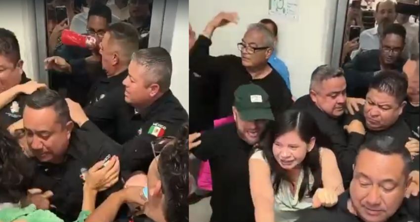 Trifulca en sesión del Congreso; colectivos LGBT intentan ingresar a la fuerza