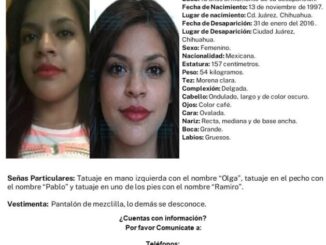 Despliega FEM operativo de pega y difusión de pesquisas de mujeres con reporte de desaparición en Juárez