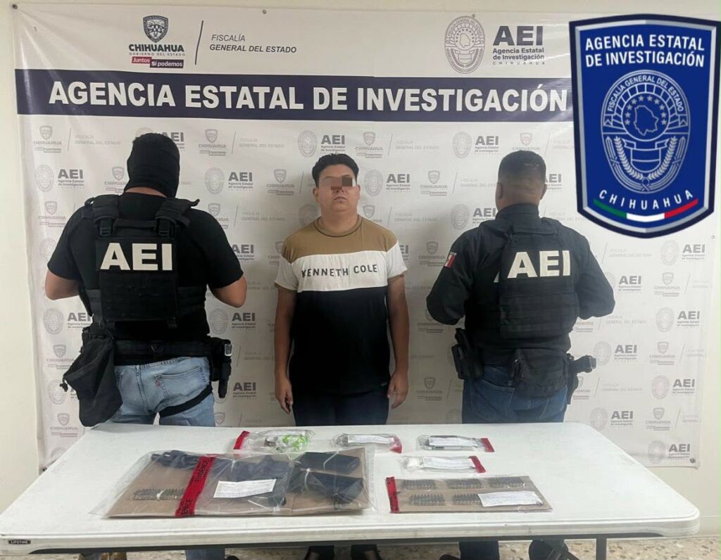 Detienen en cateo a masculino con droga y arma de fuego
