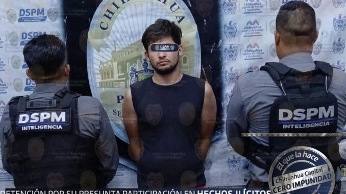 Detuvo policía municipal a hombre con aparente cristal en la Revolución