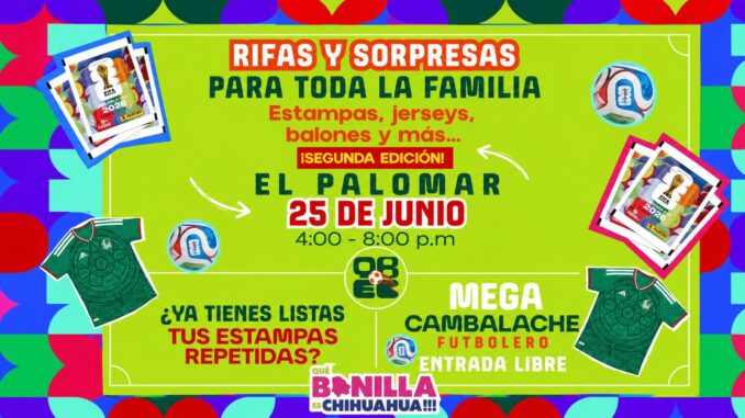 Invitan a cambiar estampas en El Palomar; habrá rifas y sorpresas para toda la familia