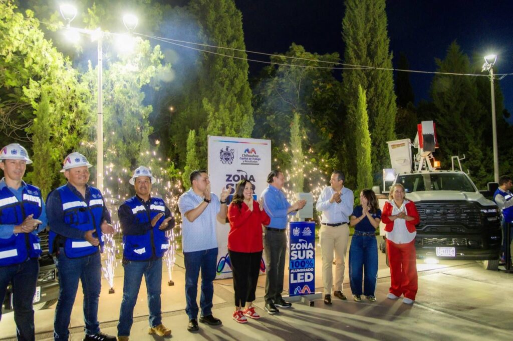 Cumple Marco Bonilla al 100% modernización del alumbrado público LED en la zona sur de la ciudad
