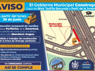 ¡Recuerda! Habrá reducción de carriles en tramo de lateral del Periférico de la Juventud: Municipio