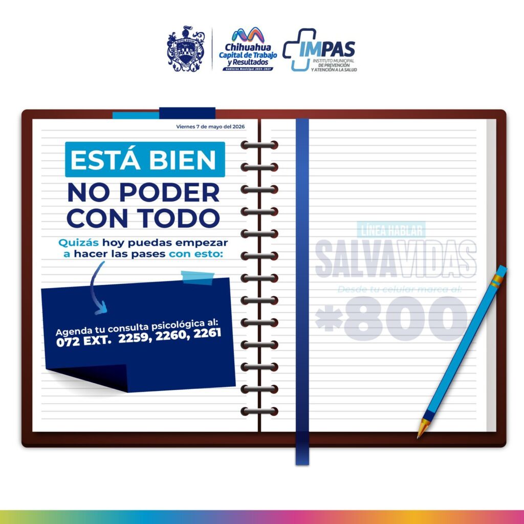 Invita Municipio a utilizar el servicio de atención psicológica que ofrece el IMPAS