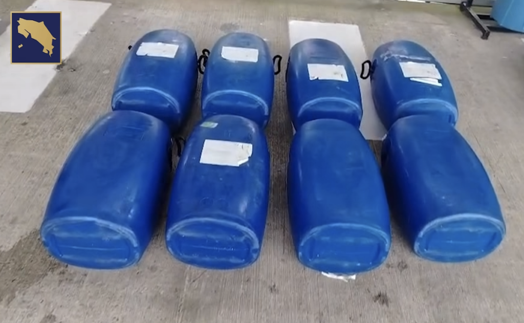 Costa Rica decomisa por primera vez cocaína líquida en operación marítima