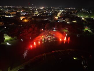 Inauguran las Fuentes Multimedia en el Lago Las Garzas del Pueblo Mágico de Guachochi