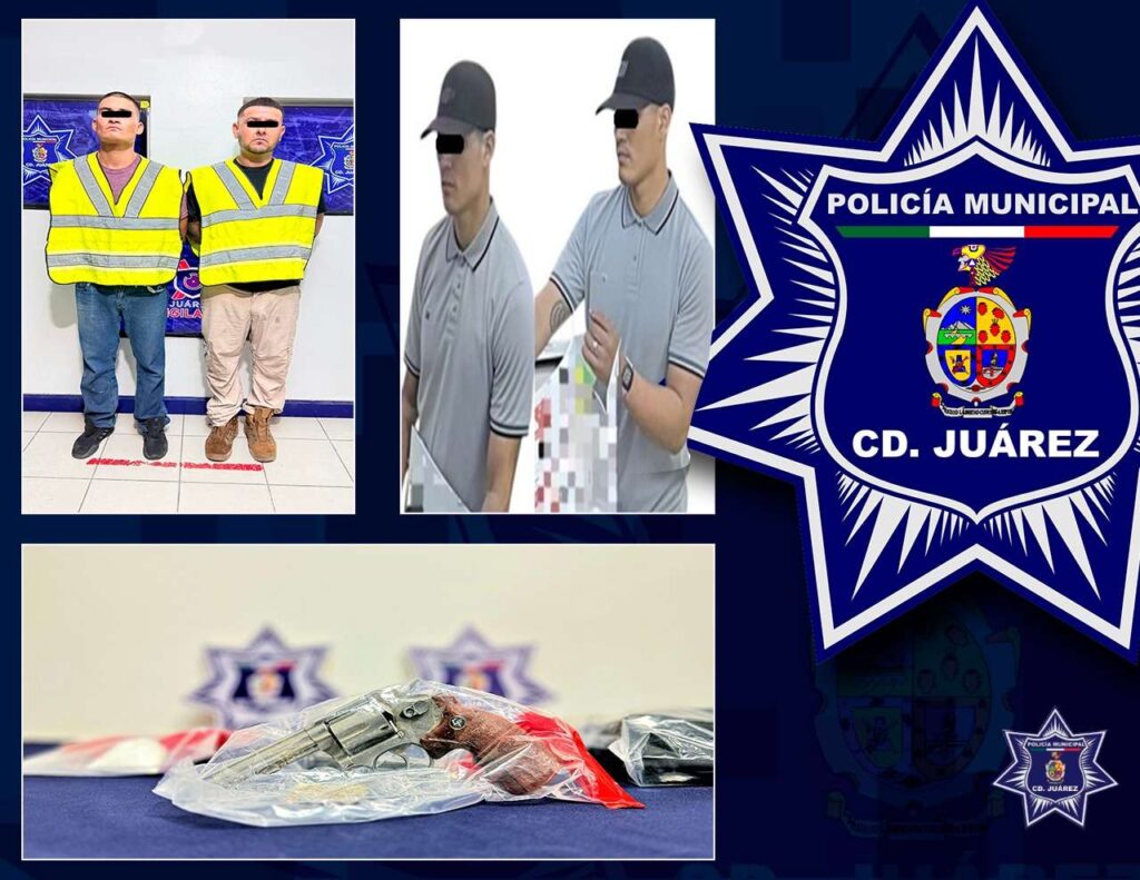 Capturan a dos asaltantes les aseguran armas y cristal