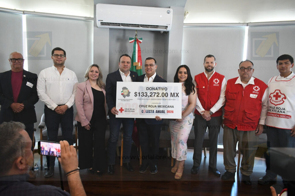 Entrega Congreso del Estado donativo a la Cruz Roja Mexicana por Colecta Nacional 2026