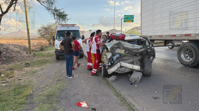 Carambola en la carretera Chihuahua–Aldama deja al menos cuatro personas lesionadas