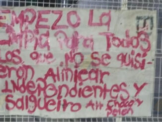 Investigan aparición de narcomanta en la colonia Praderas del Sur