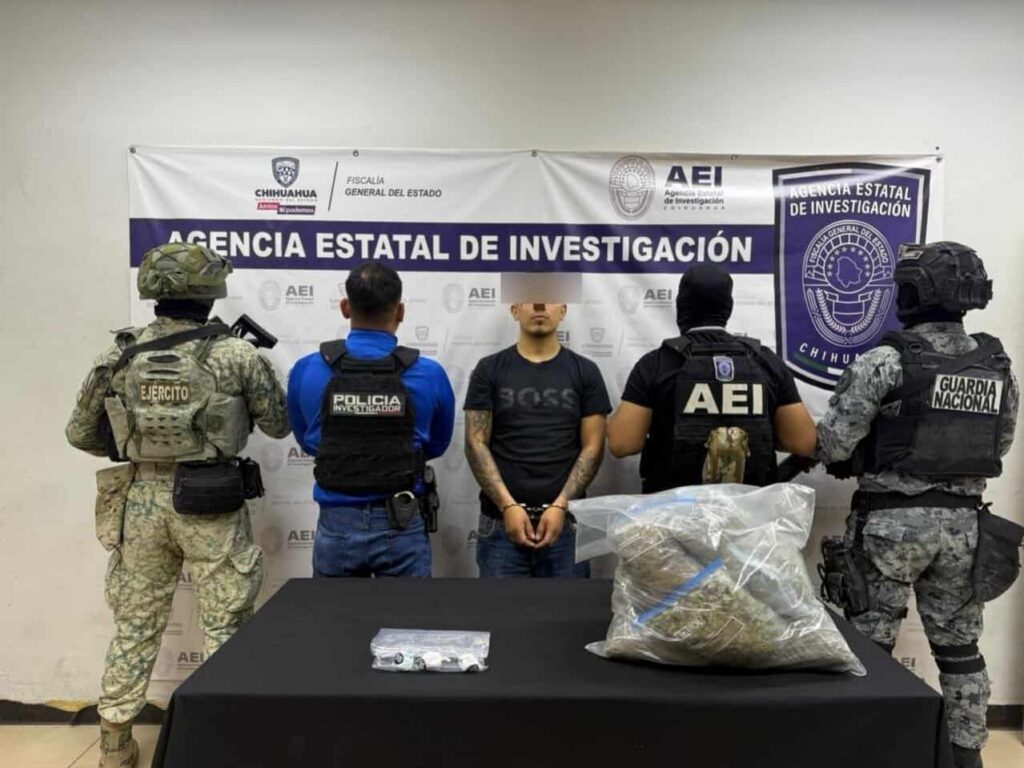 Captura COE a hombre en posesión de más de cuatro kilos de mariguana en Cd. Juárez – Fiscalía General del Estado de Chihuahua