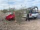 Volcadura tras choque provoca caos vial en la carretera Chihuahua-Aldama