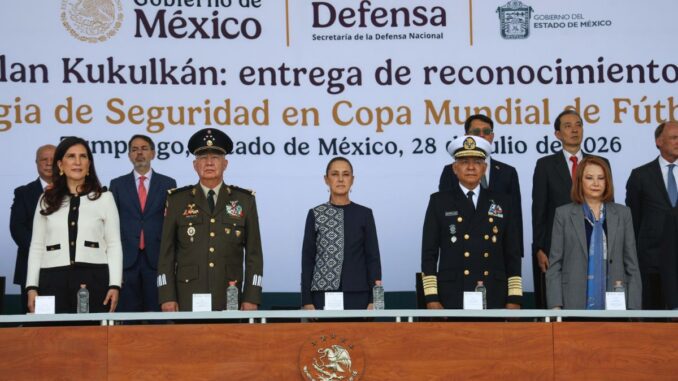 Sheinbaum reconoce a servidores públicos que participaron en el Plan Kukulkán del Mundial 2026