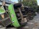 Accidente de tráiler ocasiona caos vial en Eje 6 Sur