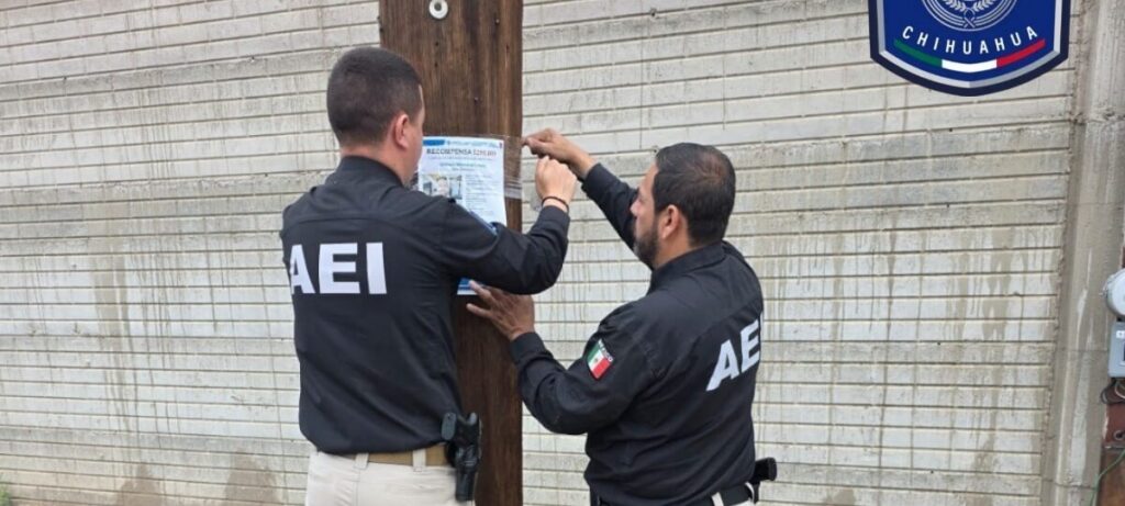 Realizan pega y reparto de pesquisas en Las Varas, Madera