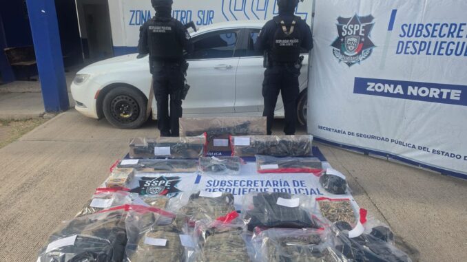 Aseguran en Aldama dos vehículos y armas; uno utilizado para agredir a policías