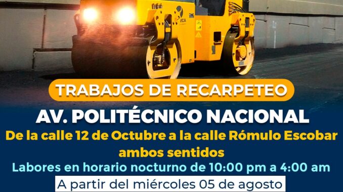 Rehabilitará Municipio tramo de la Politécnico Nacional; conduce con precaución
