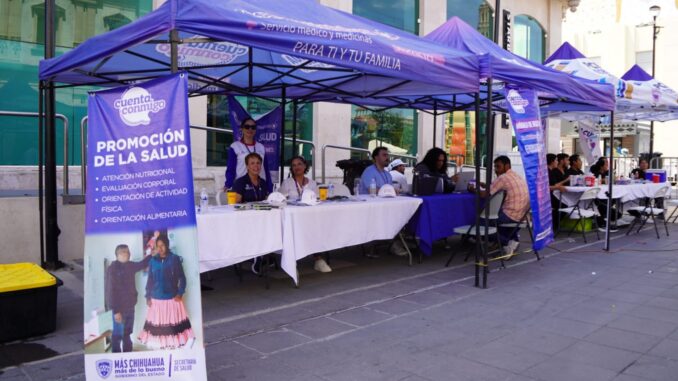 Beneficia Secretaría de Salud a más de 450 personas durante la Feria de la Salud en la Plaza de Armas